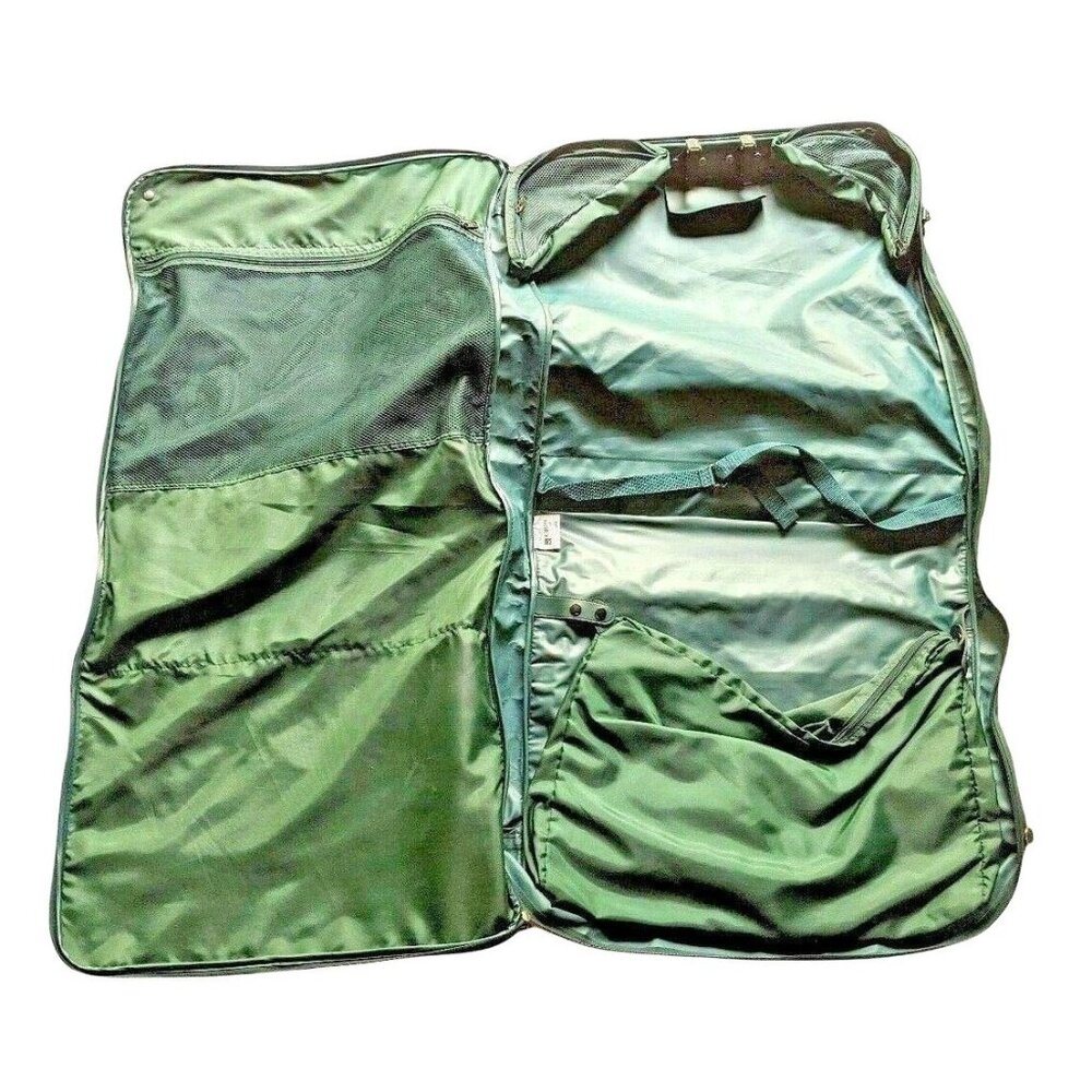 Airway USA Garment Bag 72" Green Nylon Travel Suit Carrier - Picture 2 of 11